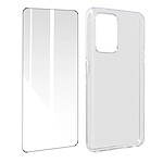 Avizar Coque pour Oppo Find X5 lite Silicone Souple et Film Verre Trempé 9H  transparent