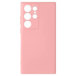 Avizar Coque pour Samsung Galaxy S23 Ultra Silicone Semi-rigide Finition Douce au Toucher Fine  Rose Poudré