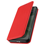 Avizar Étui pour Samsung Galaxy S22 Ultra Porte-carte Support Vidéo Clapet Magnétique  Rouge