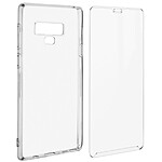 Avizar Coque Samsung Galaxy Note 9 Silicone Souple Film Verre Trempé 9H Transparent