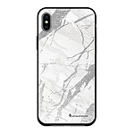 LaCoqueFrançaise Coque iPhone Xs Max effet cuir grainé noir Marbre gris Design