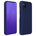 Avizar Étui Huawei P40 Lite Clapet translucide Design Miroir Support Vidéo Bleu nuit