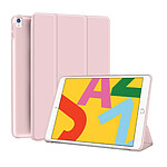 Evetane Etui Smart Cover iPad 102 Pouces 2019/2020/2021 Rose à rabat avec support