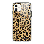 Evetane Coque iPhone 11 Coque Soft Touch Glossy Léopard Beige Design