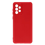 Avizar Coque pour Samsung Galaxy A73 5G Silicone Semi-rigide Finition Soft-touch Fine  rouge