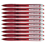 PILOT Stylo à bille REXGRIP BEGREEN Pointe Moyenne 1.0 Rouge x 10