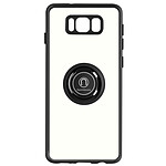 Avizar Coque pour Samsung Galaxy S8 Bi-matière Bague Métallique Support Vidéo  noir