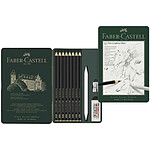 FABER-CASTELL Kit PITT GRAPHITE Matt, étui de 11 pièces