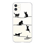 Evetane Coque iPhone 11 360 intégrale transparente Motif Chat Lignes Tendance