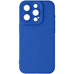 Avizar Coque pour iPhone 15 Pro Max Silicone Mat Protection Caméra Bleu