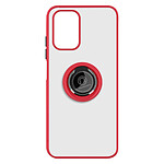 Avizar Coque Redmi Note 10s / Note 10 Bi-matière Bague Métallique Support Rouge