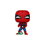 Marvel - Figurine POP! Holiday Spiderman w/Open gift 9 cm