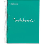 MIQUELRIUS Cahier Notebook Emotions Spirale A4 séyès 80 feuilles - Turquoise