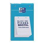 OXFORD Bloc de 30 fiches bristol 125X200 perforées Q5/5 blanc