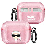 Karl Lagerfeld Coque pour AirPods Pro Antichoc Glitter Rose