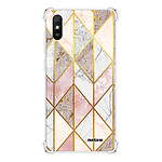 Evetane Coque Xiaomi Redmi 9A anti-choc souple angles renforcés transparente Motif Marbre Rose Losange