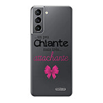 Evetane Coque Samsung Galaxy S21 5G 360 intégrale transparente Motif Un peu chiante tres attachante Tendance