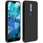 Avizar Coque Nokia 7.1 Silicone gel Protection Antirayures - Noir