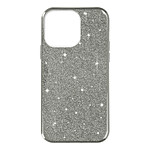 Avizar Coque iPhone 14 Pro Max Paillette Amovible Silicone Semi-rigide Argent