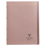 CLAIREFONTAINE Cahier Protège-cahier Koverbook Piqué Polypro A4 96p séyès Gris Transparent