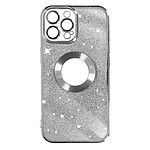 Avizar Coque pour iPhone 13 Pro Max Paillette Amovible Silicone Gel  Argent