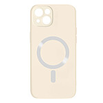 Avizar Coque pour iPhone 14 Compatible Magsafe Protection Semi Rigide Soft-Touch  blanc