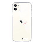 LaCoqueFrançaise Coque iPhone 11 360 intégrale transparente Motif Coeur Blanc Amour Tendance