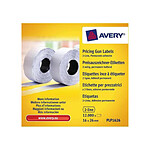 AVERY Boîte 10 rouleaux 1200 étiquettes adhésives enlevables 16 x 26 mm 2 lignes