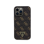 Guess Coque pour Apple iPhone 13 Pro Motif 4G Triangle Noir