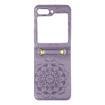 Avizar Coque pour Samsung Galaxy Z Flip 5 Motif fleur  Collection Mandala Blossom Violet