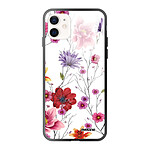 Evetane Coque iPhone 12 Mini Coque Soft Touch Glossy Fleurs Multicolores Design