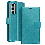 Mayaxess Étui pour Samsung Galaxy S24 FE Portefeuille avec Dragonne Turquoise