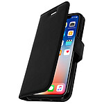 Avizar Housse iPhone X / XS Etui folio portefeuille Fonction stand-case - Noir