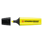 STABILO Surligneur BOSS ORIGINAL Rechargeable Pointe Biseautée 2-5 mm Jaune x 10