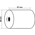 EXACOMPTA Lot de 10 Bobines papier thermique 55g 57x50x12mm 28 m