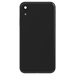 Clappio Châssis Complet pour iPhone XR Cadre central et Vitre arrière Noir