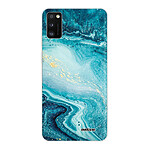 Evetane Coque Samsung Galaxy A41 360 intégrale transparente Motif Bleu Nacré Marbre Tendance