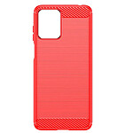 Avizar Coque pour Motorola Moto G23 et G13 Renforcée Souple Carbone Effet Brossé  Rouge