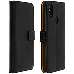 Avizar Housse Folio Xiaomi Mi A2 Etui cuir clapet portefeuille coque silicone Noir