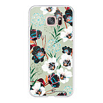 LaCoqueFrançaise Coque Samsung Galaxy S7 Edge 360 intégrale transparente Motif Fleurs vert d'eau Tendance