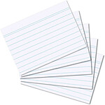 HERLITZ Lot de 100 Fiches bristol 170g format A8 ligné Blanc x 10