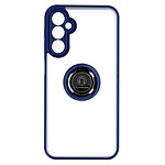 Avizar Coque pour Samsung Galaxy A24 Bi-matière Bague Métallique Support Vidéo  Bleu