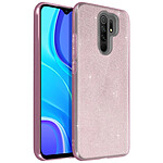 Avizar Coque pour Xiaomi Redmi 9 Paillette Amovible Silicone Semi-rigide rose