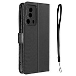 Avizar Housse Portefeuille pour Xiaomi 13 Lite Effet Croisillons avec Dragonne  Noir