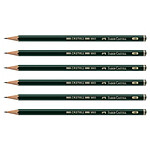 FABER-CASTELL Crayon papier 9000 hexagonal mine 2mm HB x 6