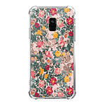 LaCoqueFrançaise Coque Samsung Galaxy A8 2018 Silicone antichocs Solides coins renforcés  transparente Motif Fleurs Beige et Rose