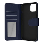 Avizar Housse Pour Apple iPhone 13 Mini Cuir premium Porte-carte Fonction Support vidéo  bleu nuit