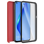 Avizar Coque Huawei P40 Lite Protection Arrière Rigide + Avant Souple Rouge