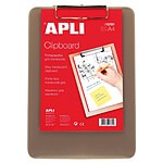 APLI Porte bloc plastique transparent gris 210 x 297 mm