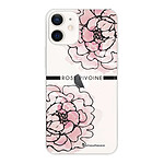 LaCoqueFrançaise Coque iPhone 12 mini 360 intégrale transparente Motif Rose Pivoine Tendance